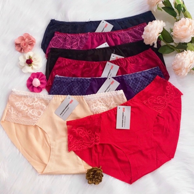 Combo 10 quần thun lạnh thông hơi phối ren 2 bên siêu sexy.