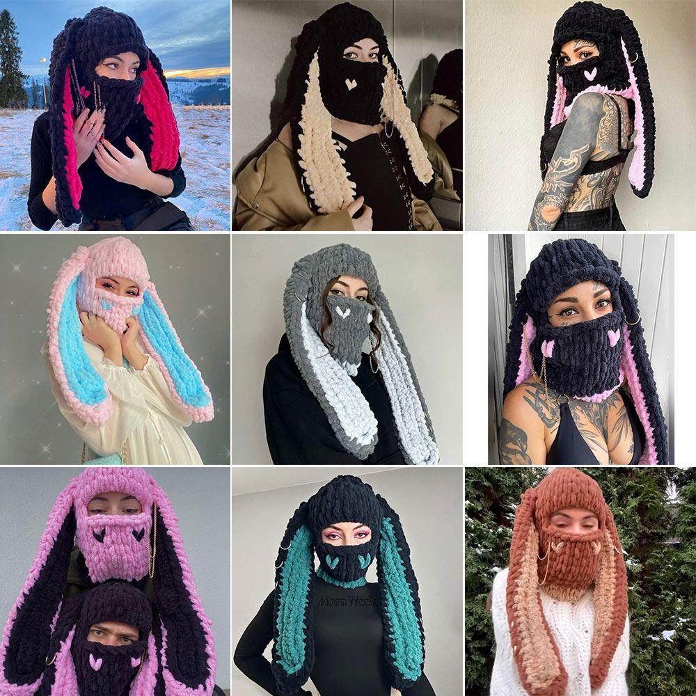 JONYE Mũ Tai Thỏ Hoạt Hình Giữ Ấm Xinh Xắn