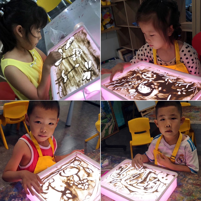 Bàn vẽ tranh cát cho bé mới nhất 2023 (tặng kèm pin sạc)