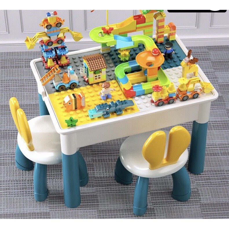 Mô hình bộ bàn ghế lego xếp hình lego cho bé loại to, Đồ chơi cho bé đa năng hàng chất