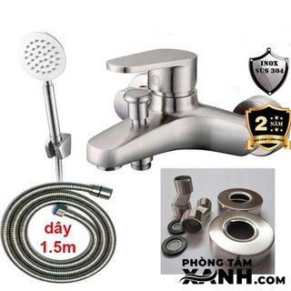 Củ sen tắm nóng lạnh inox 304, bộ sen tắm inox 304
