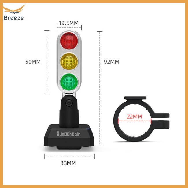 Đèn Cảnh Báo Giao Thông Mini Gắn Mũ Bảo Hiểm Tiện Dụng