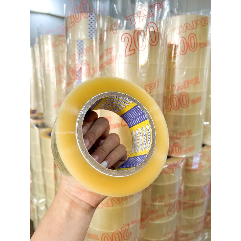 Cuồn băng keo 200Y Trong - Đục