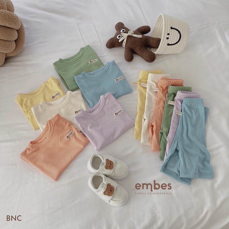 Bộ quần áo cộc tay cho bé trai bé gái , đồ hè cho bé trai thun cotton mặc nhà Nana's Kid 8kg đến 19kg