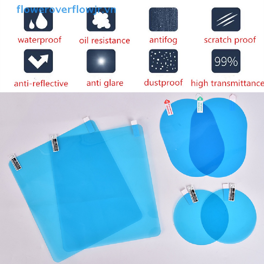 Bộ 2 Miếng Phim Dán Gương Chiếu Hậu Xe Hơi Chống Nước Mưa Chống Sương Mù