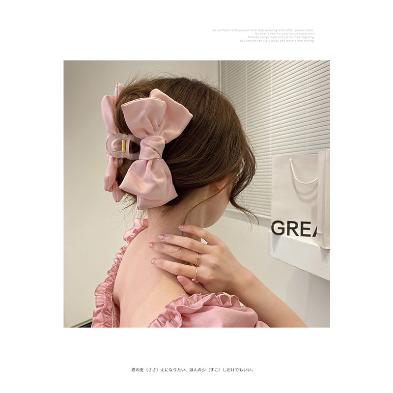 Kẹp tóc MISS FANCY phối nơ đen 14cm thời trang phong cách cho nữ