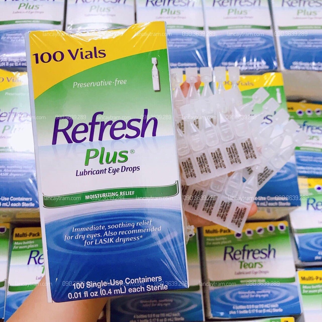 Nước Mắt Nhân Tạo Refresh Plus Lubricant Eye Drops (100 Tép)