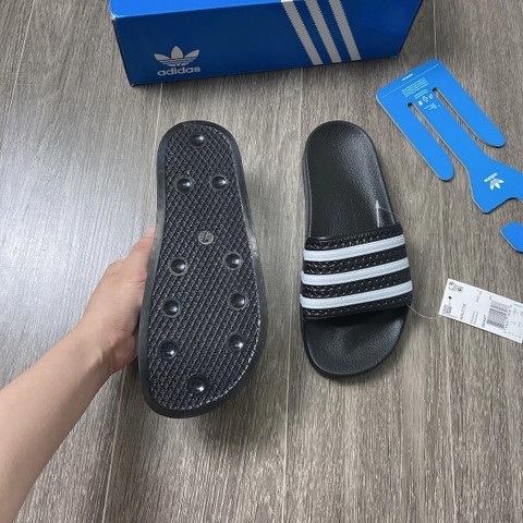 Dép quai ngang Adidas Adilette 'Black White' màu Đen Trằng  | PiuPiu Authentic