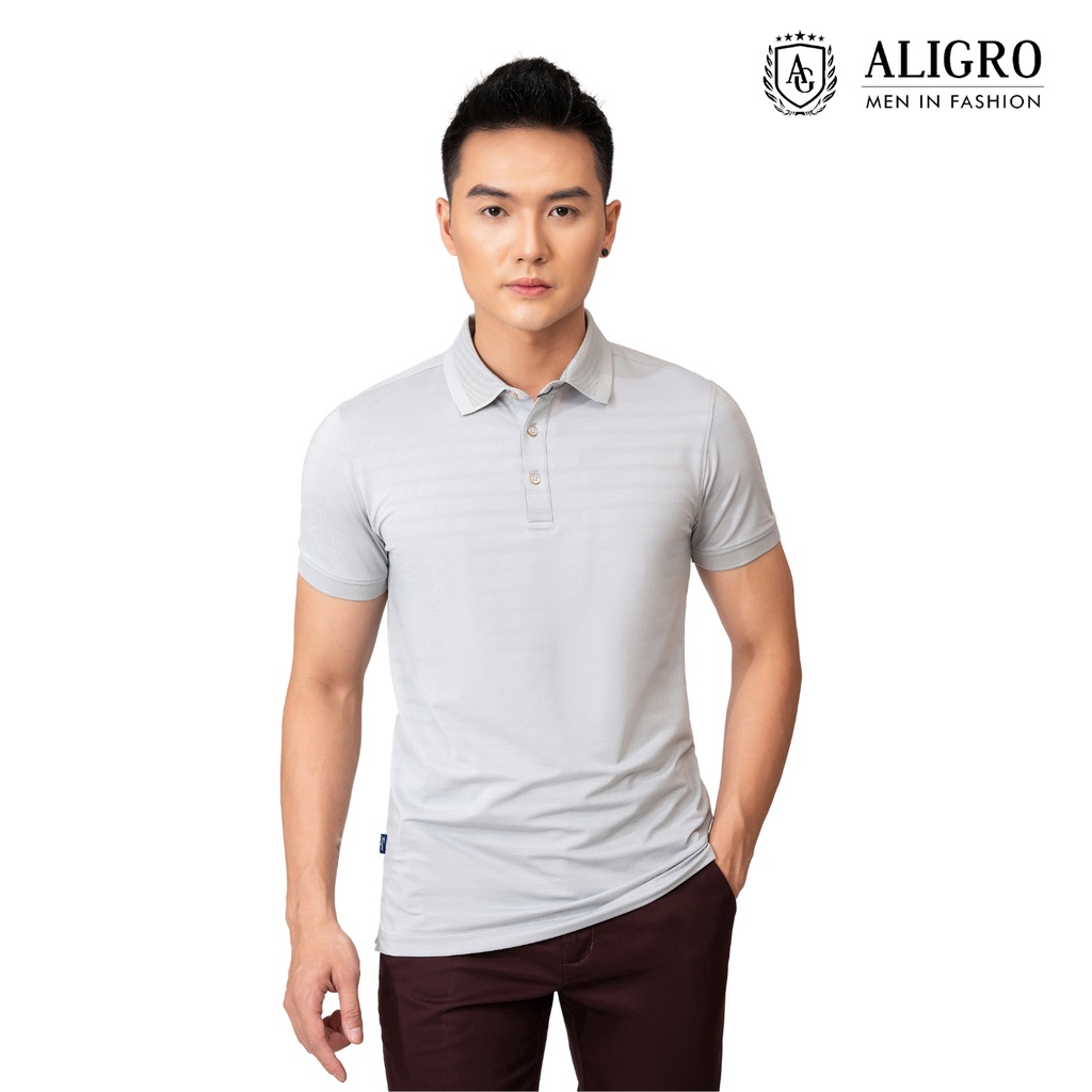 Áo polo nam ngắn tay ALIGRO chất vải coolmax siêu mềm, siêu nhẹ thoáng mát không nhăn ALGPLO8A3M