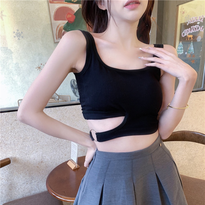 Áo Tank Top Dệt Kim Mỏng Màu Trơn Thời Trang Mùa Hè Quyến Rũ Cho Nữ