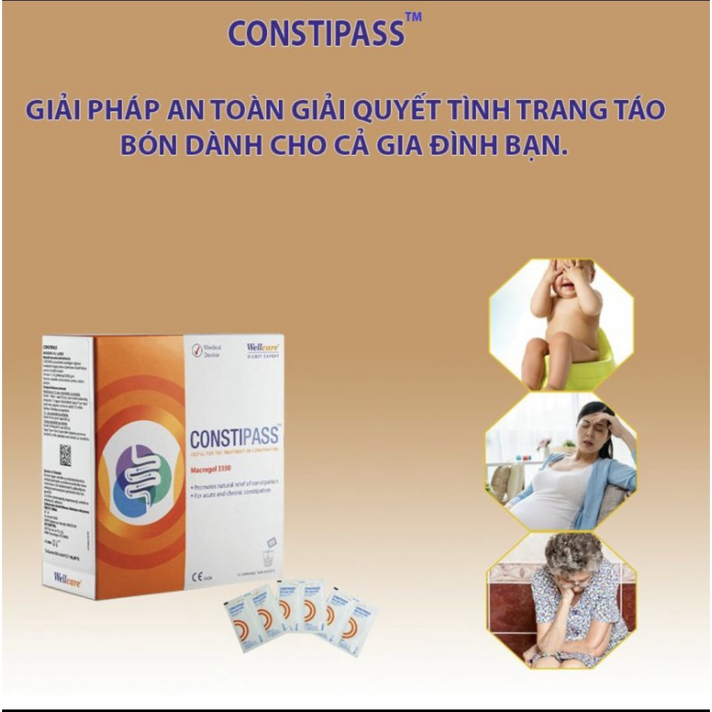 Contipass- nhuận tràng, giải quyết táo bón