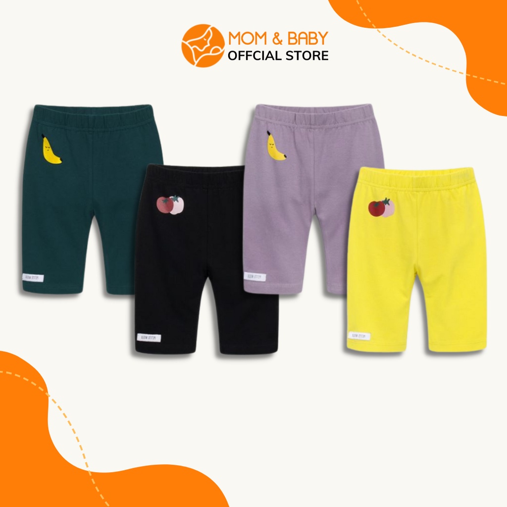 Quần legging lửng bé gái Petite Mieux thương hiệu Hàn Quốc mùa hè màu đen, xanh lá, tím,vàng Mom & Baby DMEBL02