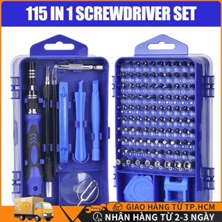 【FREESHIP Bộ tua vít mini 115 đa năng bằng thép hợp kim để sửa chữa điện thoại laptop camera máy tính-xám