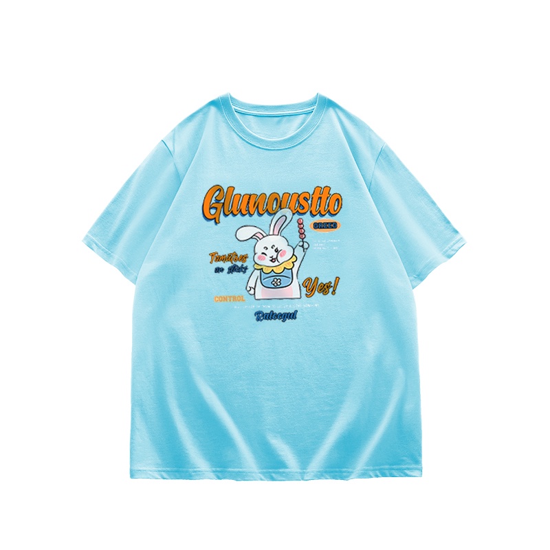 NRVP Áo Thun 100% Cotton Tay Ngắn Dáng Suông In Họa Tiết Hoạt Hình Thời Trang Unisex Size 5XL