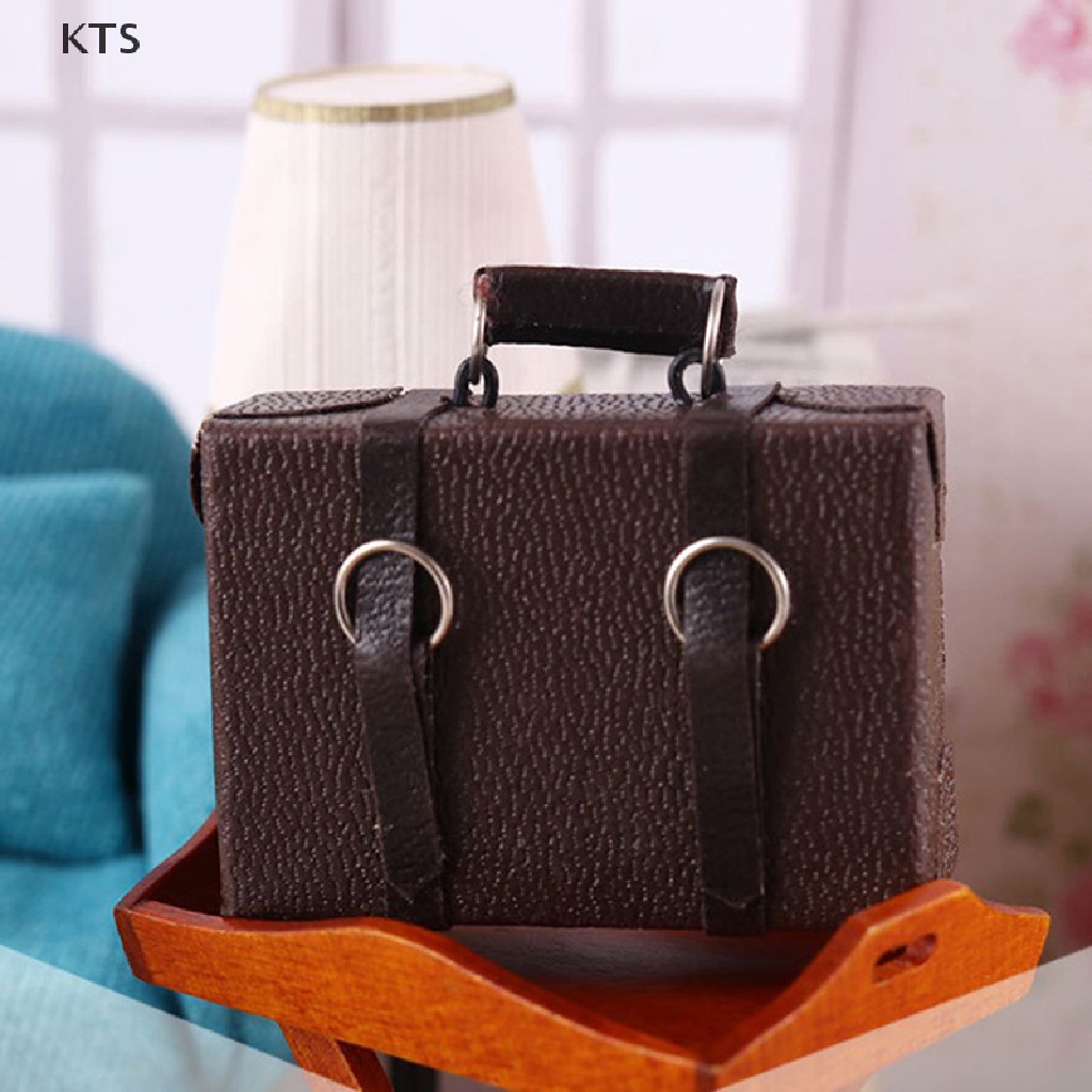 Va Li Giả Da Thời Trang Vintage Tỉ Lệ 1: 12 Trang Trí Nhà Búp Bê