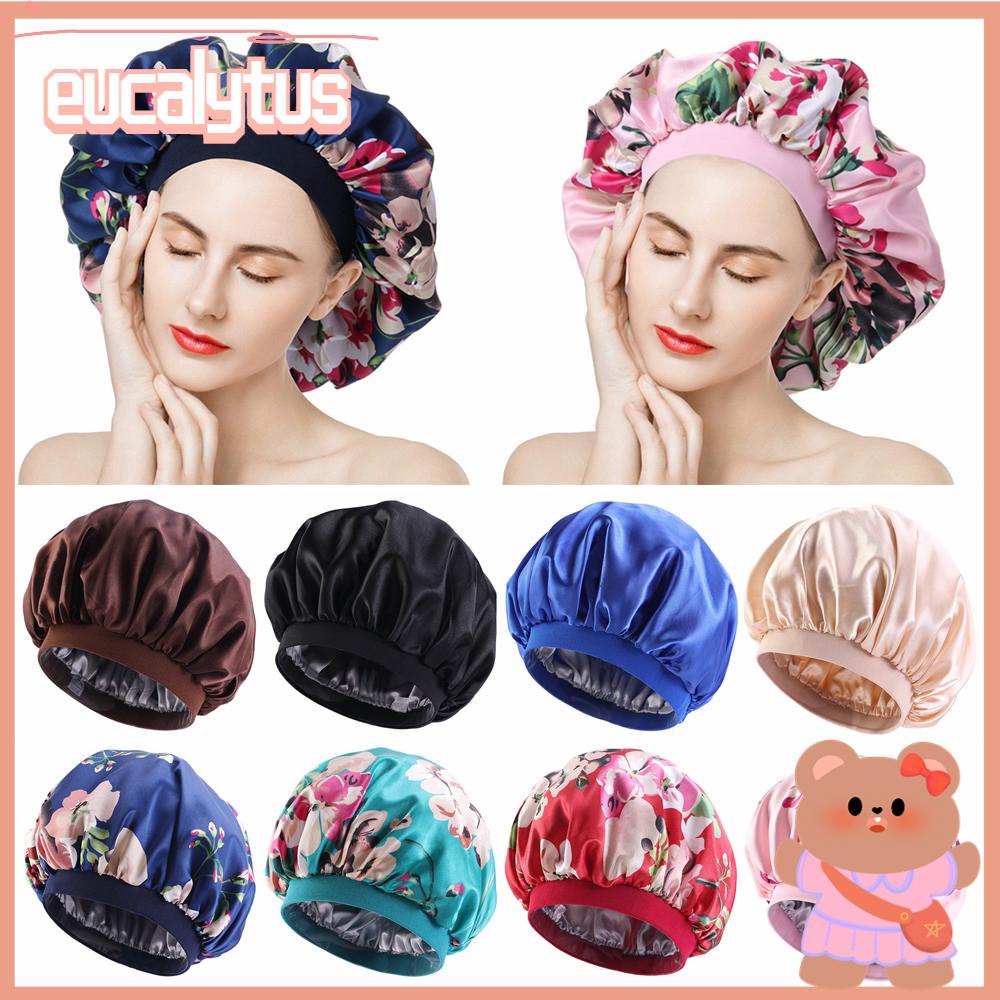 Eutus Mũ Trùm Đầu Bằng Lụa Satin Bản Rộng Thoải Mái Khi Ngủ