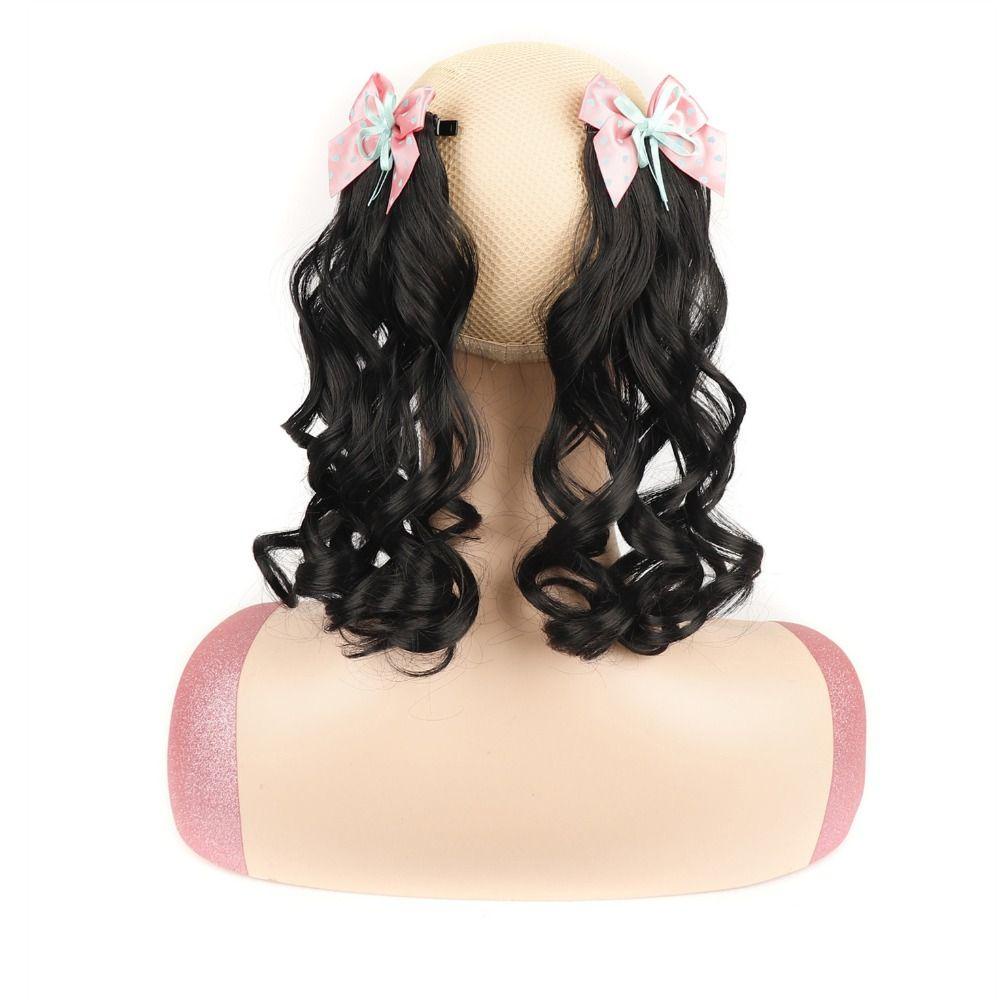 LOMBARD Bộ Tóc Giả Dài Xoăn Mềm Mại Đáng Yêu Cho Bé Gái