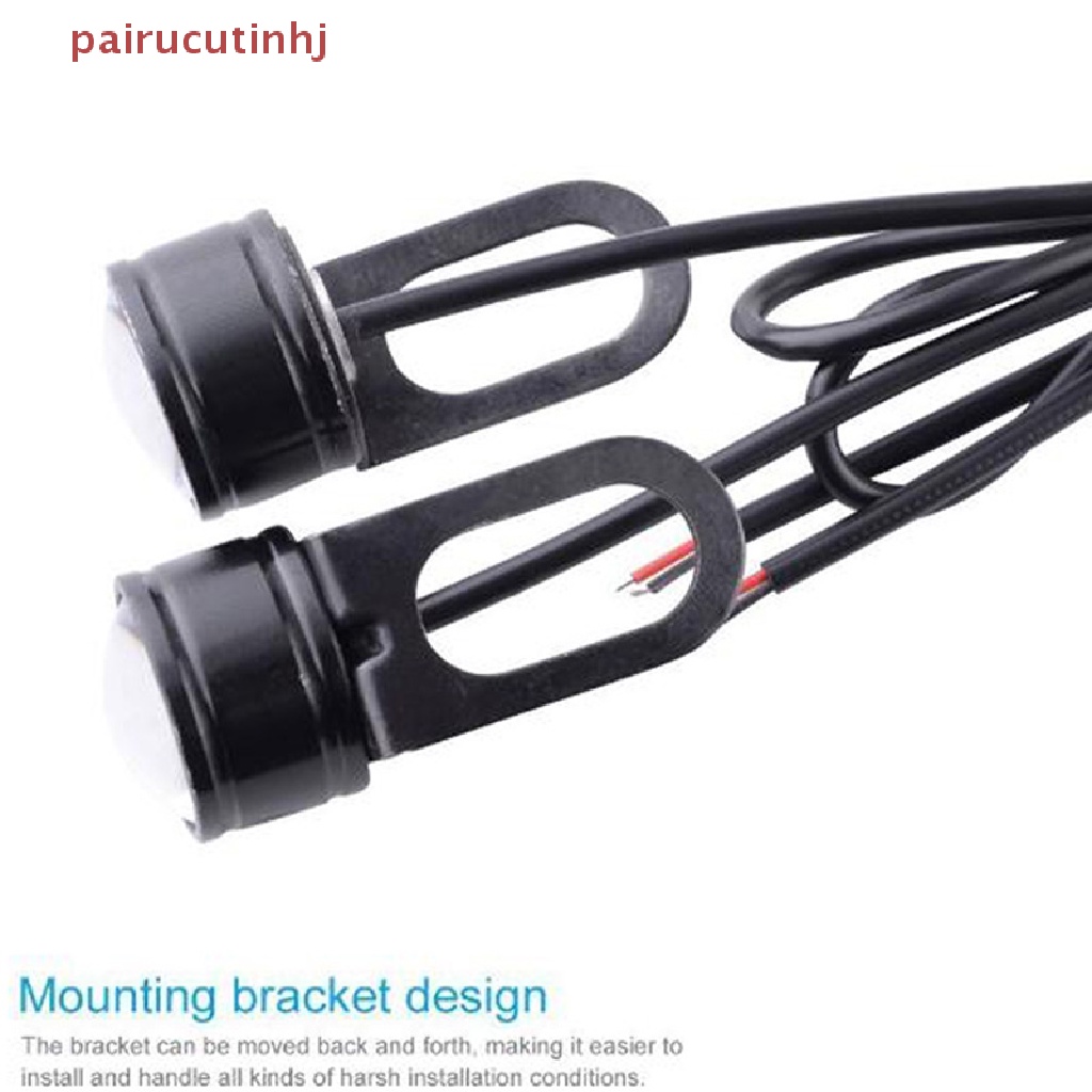 2 Đèn LED 3 Bóng 12V Mắt Đại Bàng Trang Trí Gương Chiếu Hậu Xe Máy