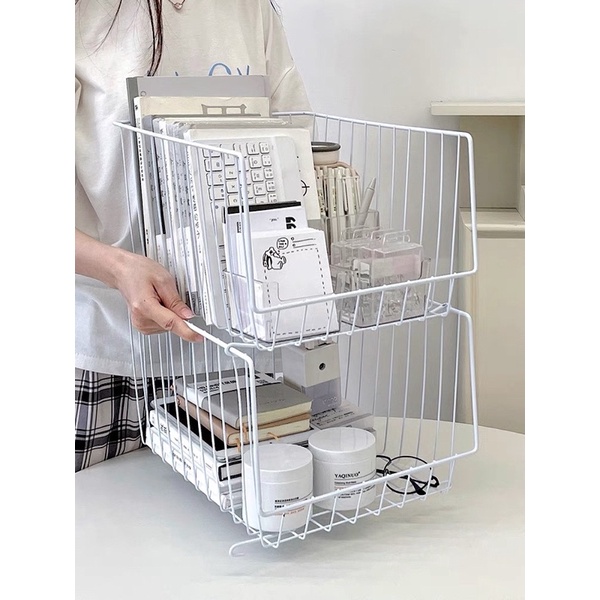 Kệ sắt đựng đồ đa năng có bánh xe, xe đẩy để đồ nhiều tầng
