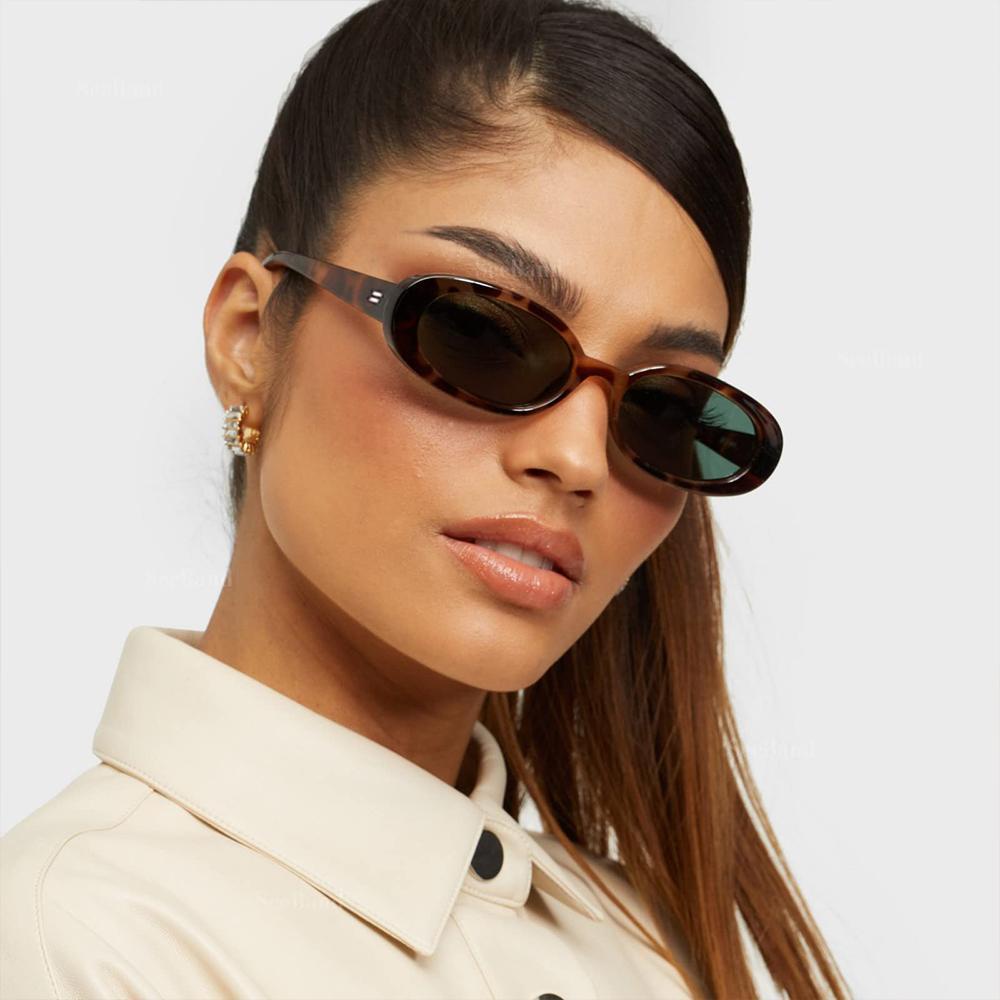 MOILYVN Kính Mát Hình Oval Chống Tia UV400
