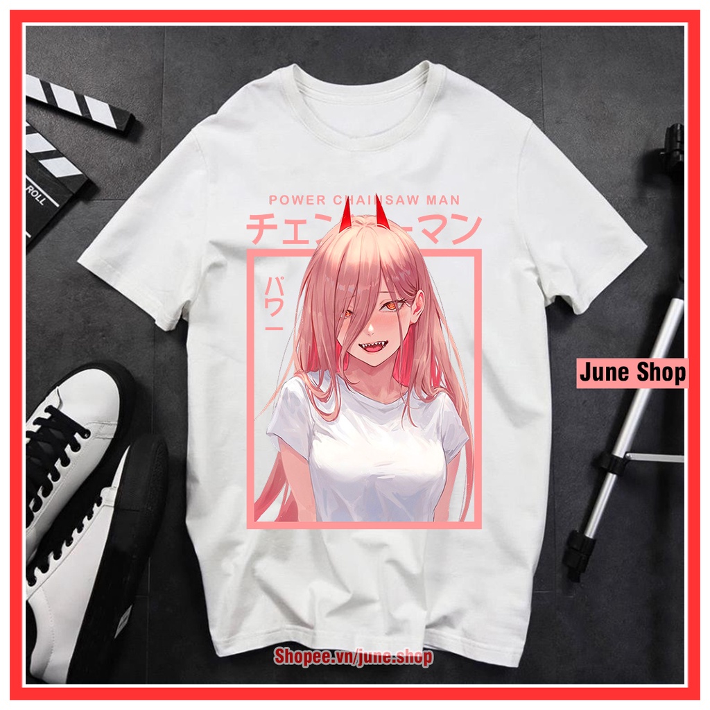 Áo Chainsaw Man - Áo Anime in hình Denji, Makima, Power, Pochita, Aki chất cotton co giãn 4 chiều