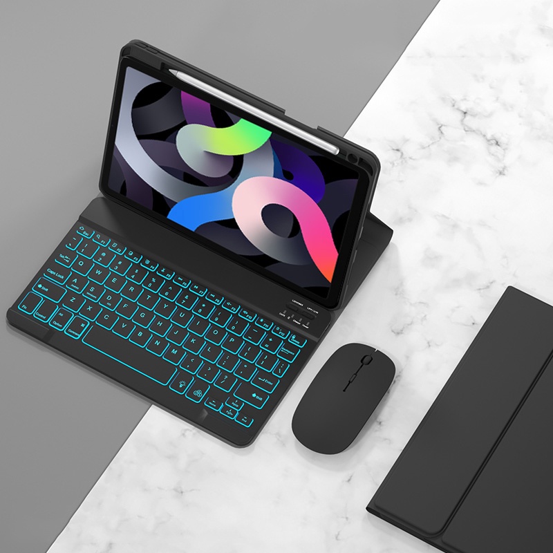 Ốp Máy Tính Bảng Có Bàn Phím Bluetooth Không Dây Và Chuột Nam Châm Cho Apple iPad 7th / 8th / 9th Generation10.2 inch 2019 / 2020 / 2021