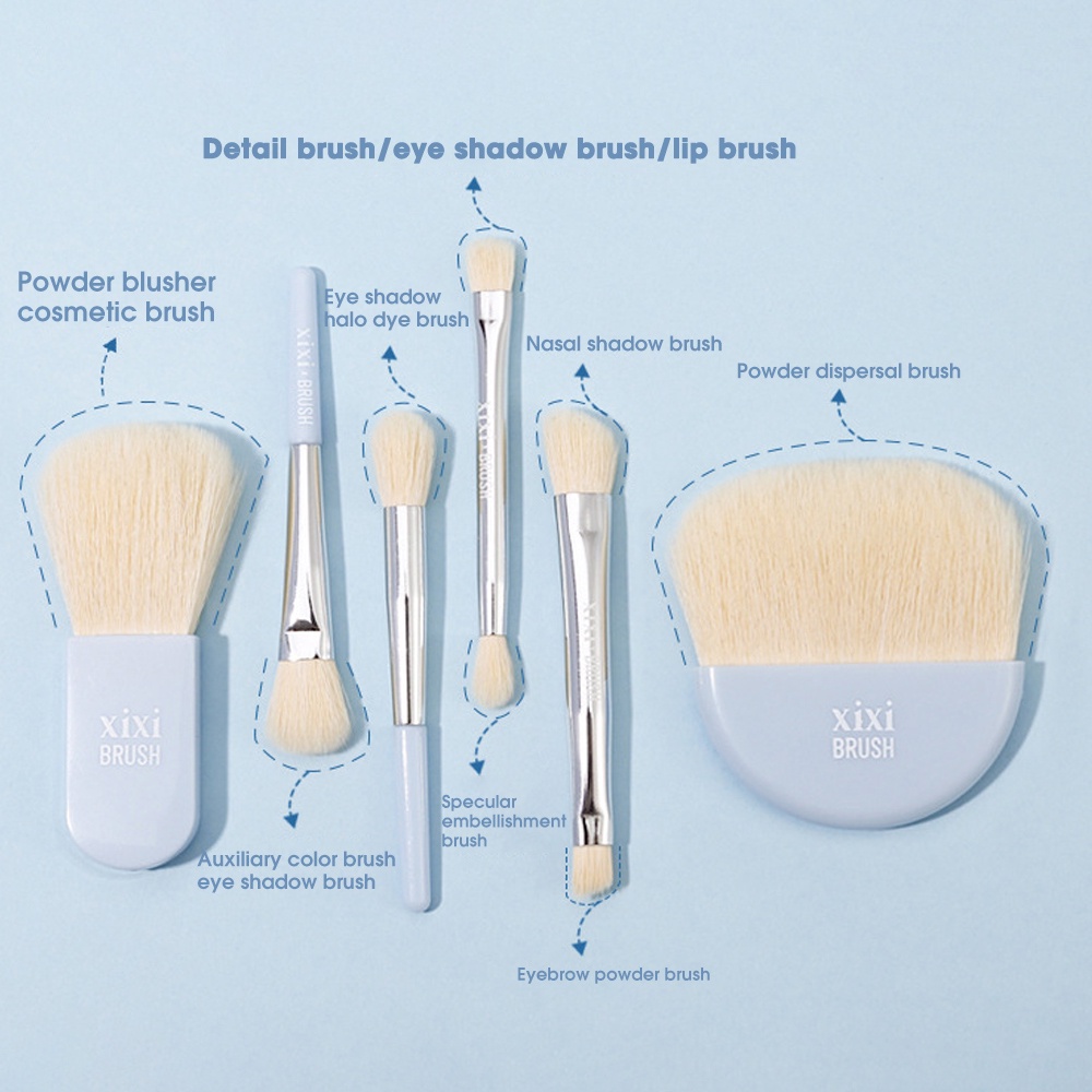 Set 6 Cọ Trang Điểm XIXI Thiết Kế Nhỏ Gọn Tiện Dụng
