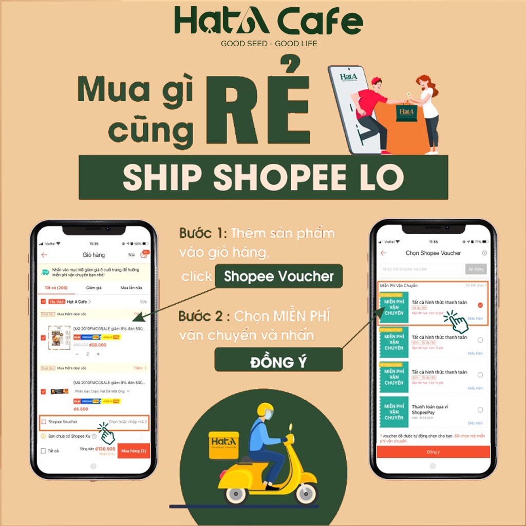 Cà phê hòa tan Cappuccino sầu riêng tự nhiên 4n1 Hạt A Cafe 216gr/12 gói - Freeshipxtra