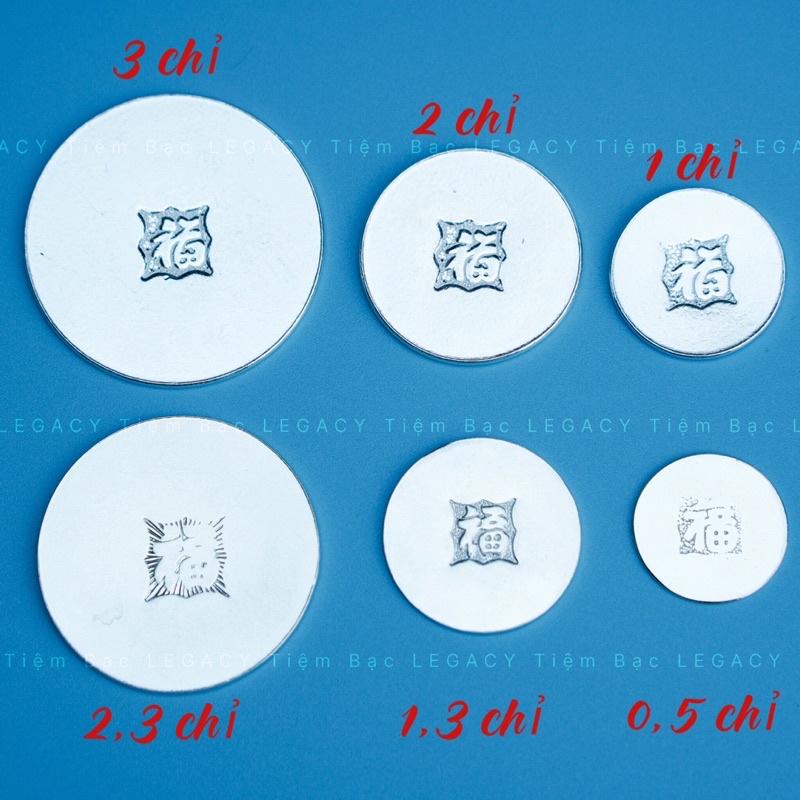 Đồng bạc chữ Phúc. Đồng bạc ta nguyên chất  :Legacy Jewelry