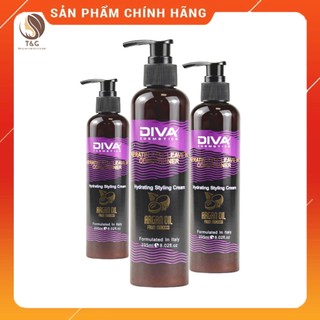 Gel tạo kiểu dưỡng tóc mềm mại Keratin Diva Argan Oil – 235ml