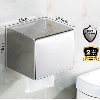 Hộp đựng giấy vệ sinh inox 304 vuông không ướt giấy,hộp giấy vệ sinh bồn cầu inox