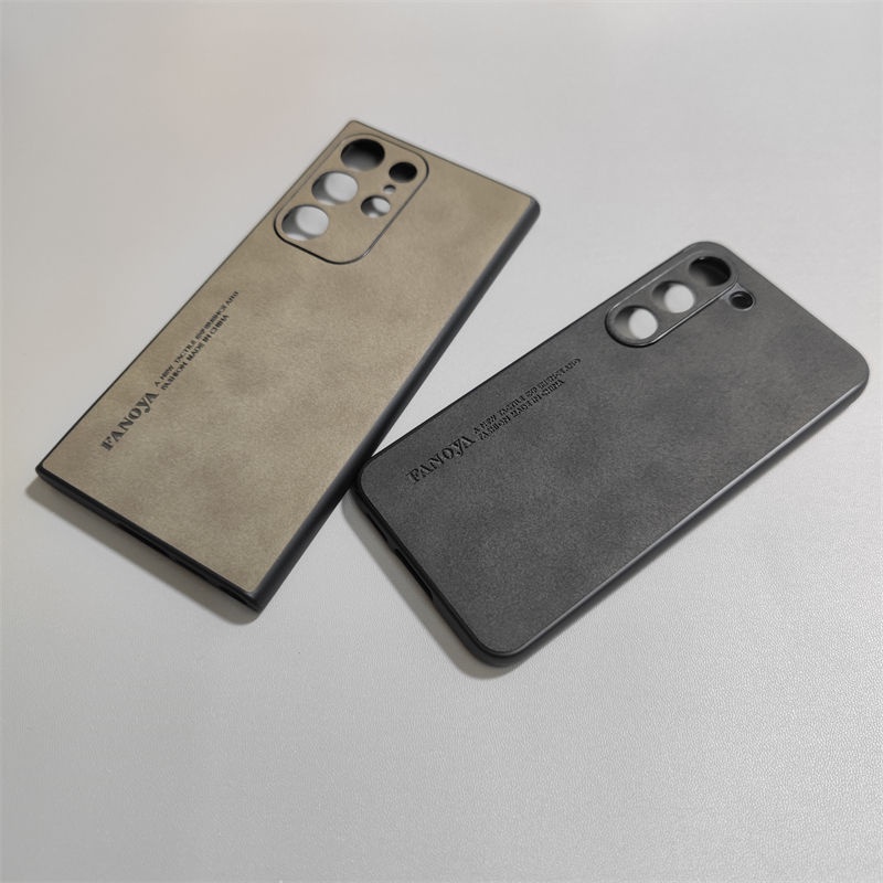 Bao Da Điện Thoại Da Lộn Màu Nhám Cho samsung galaxy s23 ultra s22 plus s21 fe Ốp