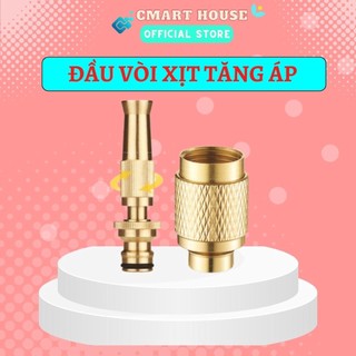 Đầu vòi xịt tăng áp đa năng điều chỉnh nhiều chế độ tăng lực nước, Vòi xịt nước tăng áp rửa xe Mini kèm đai siết ống
