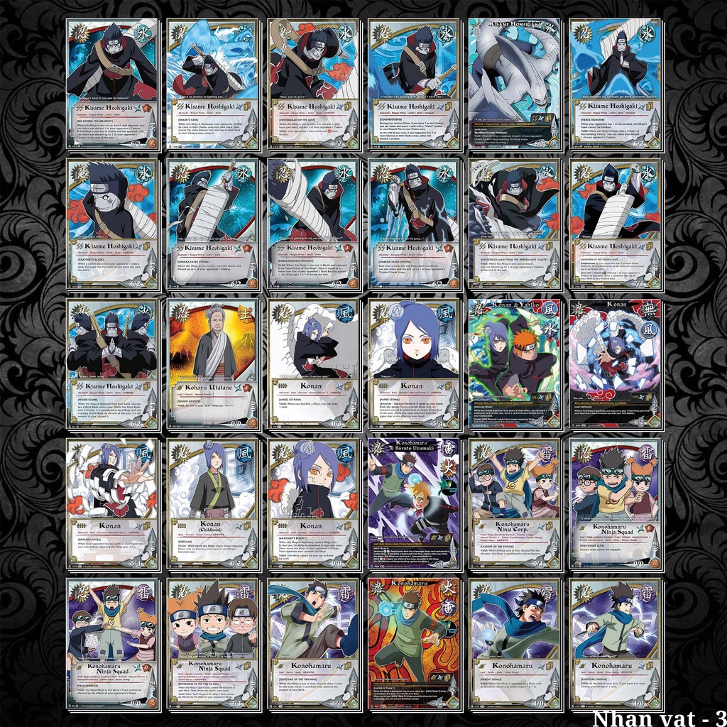 Thẻ Bài nhân vật Naruto CCG - Phần 3 - 6.3 x 9cm