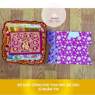 Giấy cúng vong thai nhi / sơ sinh bộ đầy đủ - vàng mã giác ngộ