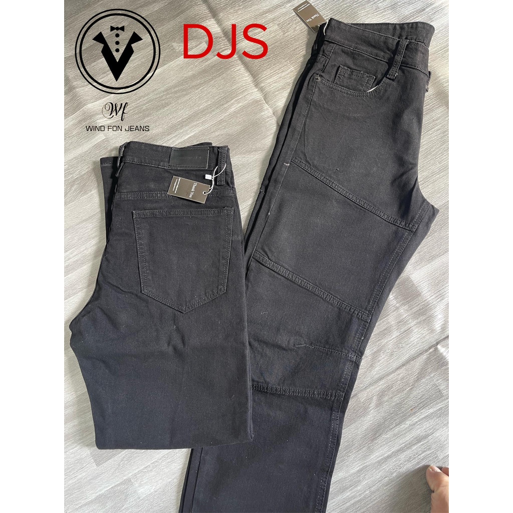 Jean Ống Rộng Phong Cách Biker Co Giãn