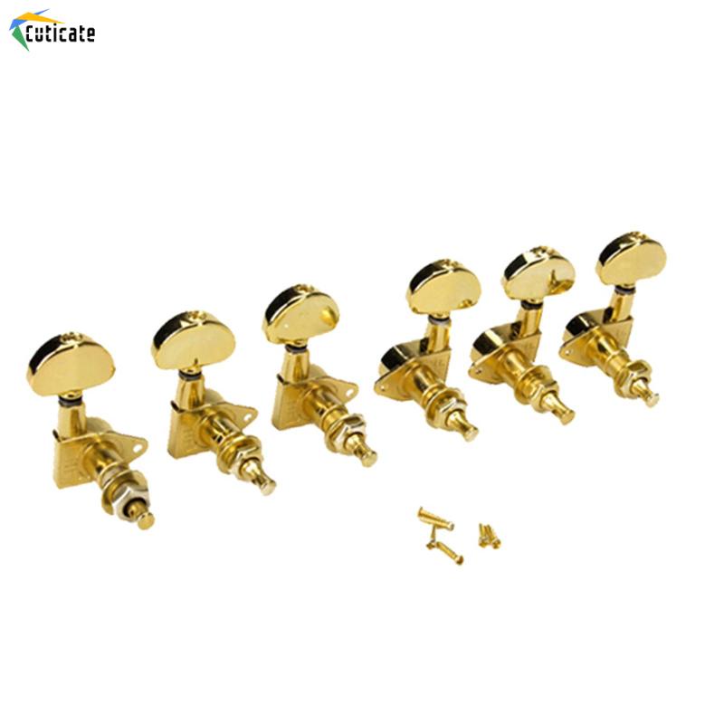 Bộ 6 chốt điều chỉnh dây đàn guitar Cuticate 3L + 3R màu vàng