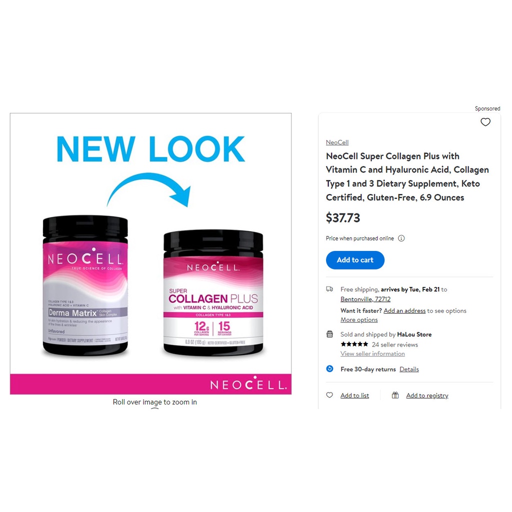 Bột Neocell Plus, Viên Uống Collagen Neocell +C 6000 Mg type 1 - 3 Neocell 360 - 250v