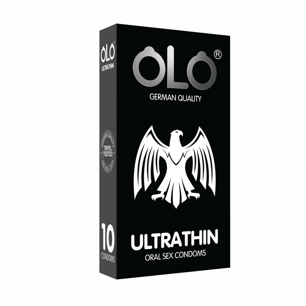 Bao cao su BCS OLO Ultrathin siêu mỏng kết hợp oral sex Hộp 10 chiếc ôm khít bôi trơn kéo dài thời gian Men.69