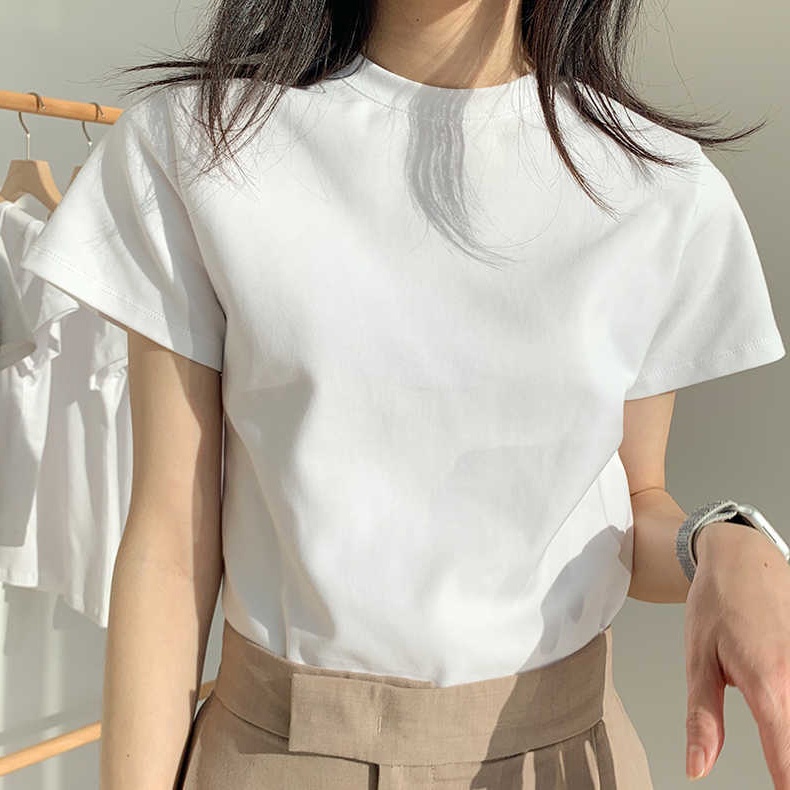 Áo thun NZN tay ngắn màu đơn giản cho nữ