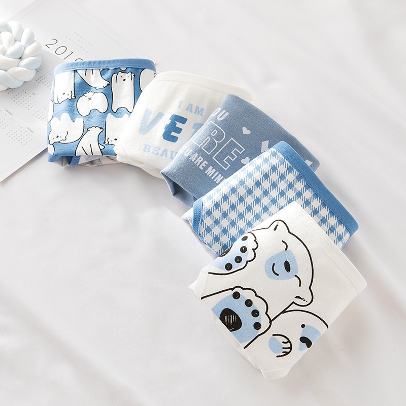 Quần Lót Cotton Lưng Vừa Thoáng Khí In Họa Tiết Hoạt Hình Dễ Thương Cho Nữ