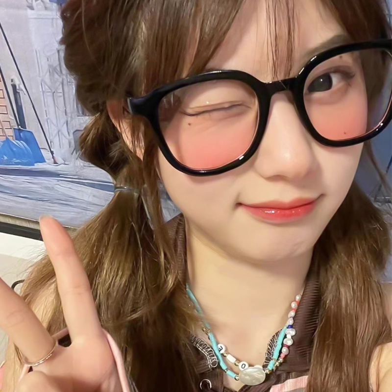 Kính Mát Gọng Tròn Màu Gradient Chống Ánh Sáng Xanh Thời Trang Hàn Quốc Cho Nữ