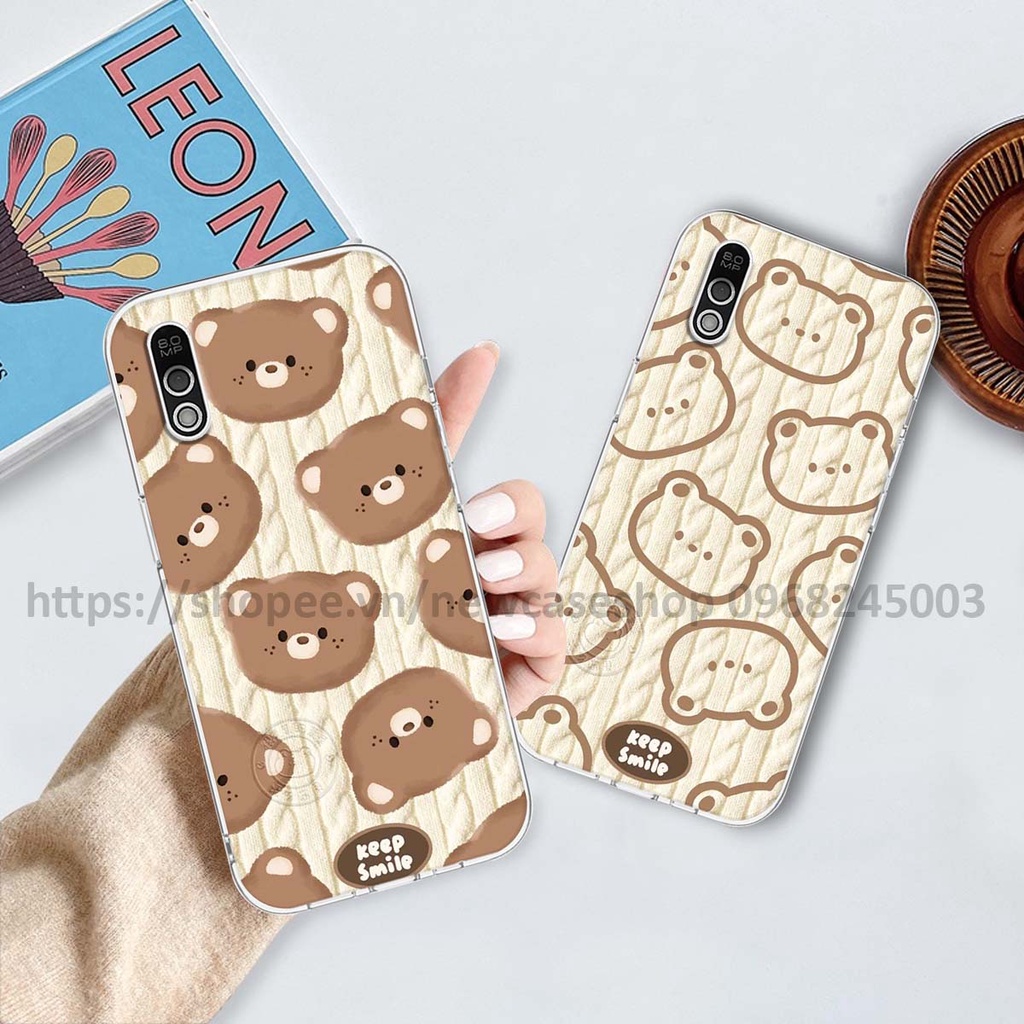 Ốp lưng Vsmart Bee / Bee 3 in hình họa tiết len Bear Cute