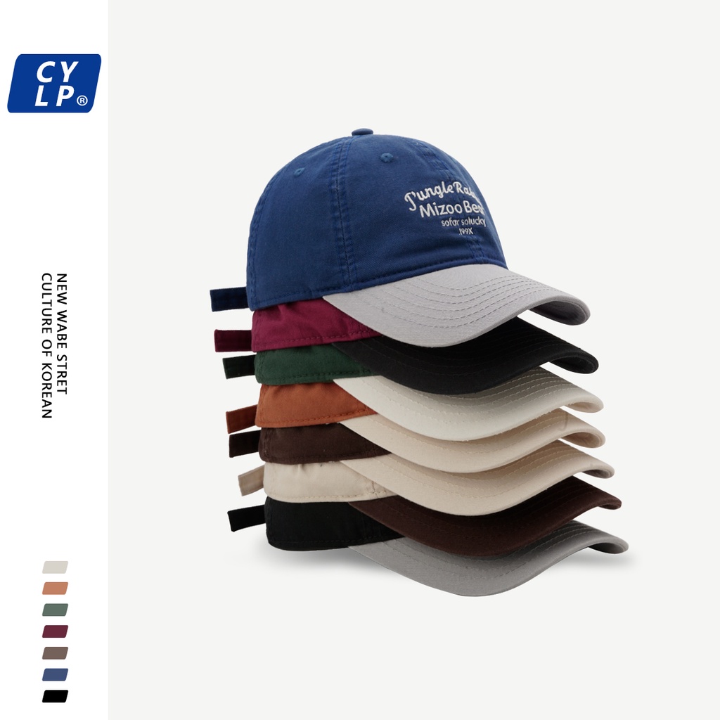 Mũ Lưỡi Trai Thêu Chữ Phối Màu Tương Phản Thời Trang Xuân Hè Cá Tính Cho Nam Và Nữ