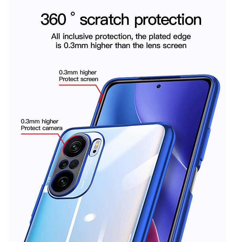 Ốp Điện Thoại Silicon Dẻo Tráng Gương Trong Suốt Sang Trọng Cho Redmi Note 11 11s 10s 10 9 8 Pro Max 4G 5G 9A 9C 10A