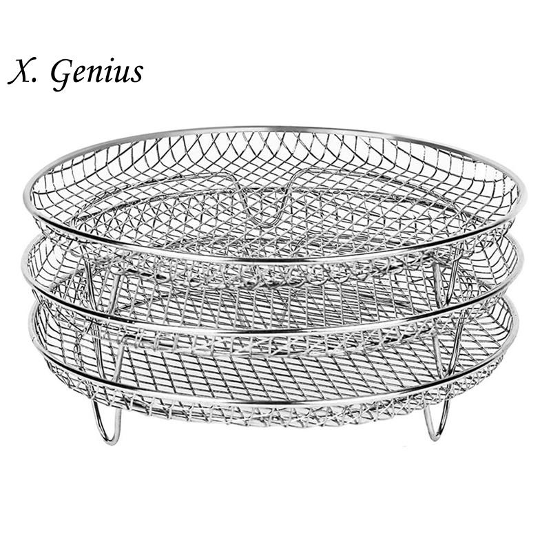 Giá Đỡ Nồi Chiên Không Dầu Ba Ngăn Bằng Thép Không Gỉ Phù Hợp Cho Gowise Philips Ninja 4.2-5.8QT