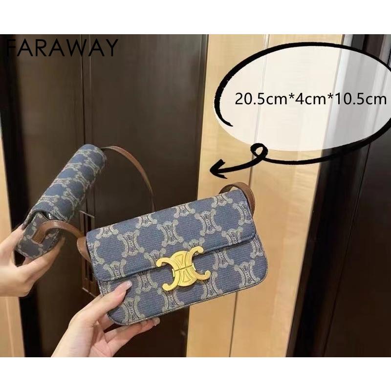 Túi Đeo Chéo denim Mẫu Mới 2022 Phong Cách retro Thời Trang Cho Nữ