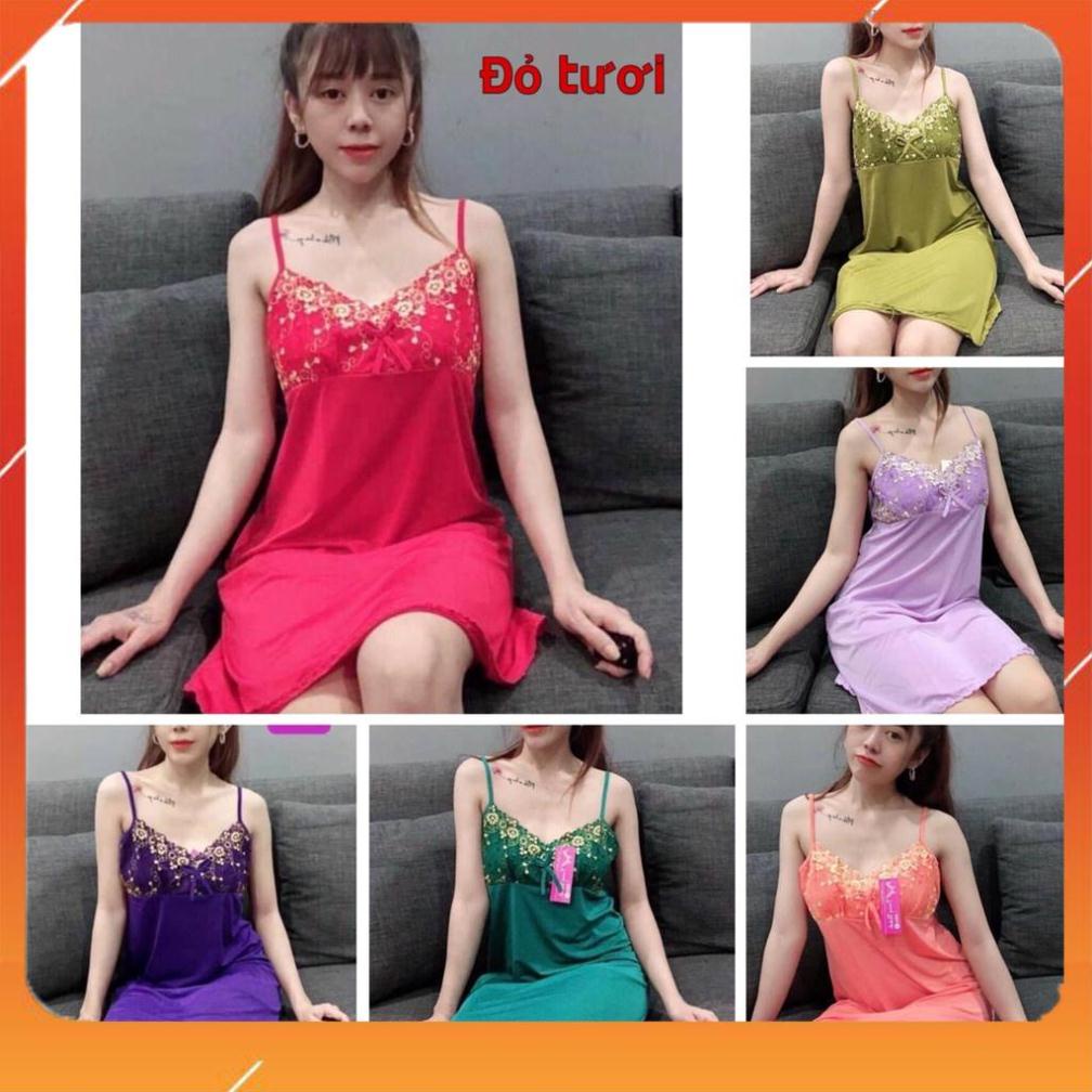 Đầm ngủ thun lạnh mát💝💝Đầm dây mặc ngủ