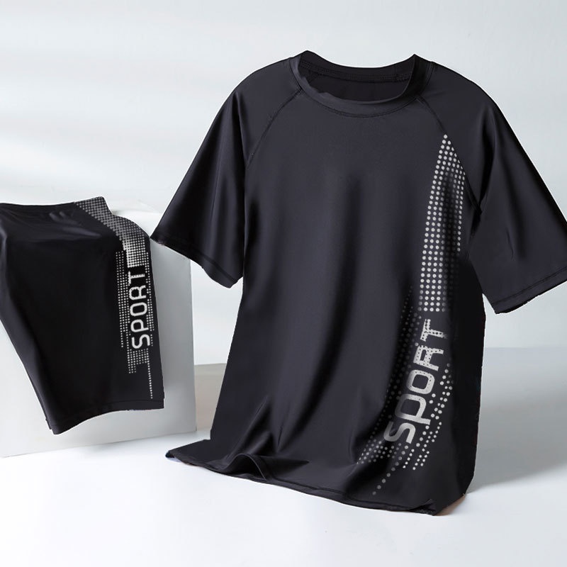 BBB Male Professional Swimsuit Men's Large Size Two Piece Separate Training Swimsuit