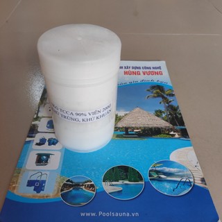 Clo viên 200g - TCCA 90% viên nén tan chậm xử lý nước - Viên nén Clo khử trùng nước hồ bơi